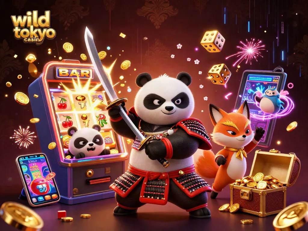 Experience the thrill of wild tokyo casino with a dynamic casino-themed scene full of colorful action and energy.